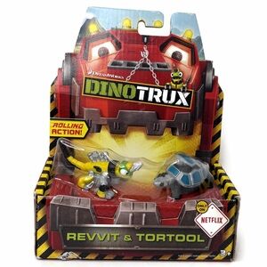 Dreamworks 2015 Dinotrux Revvit & Tortool Rolling Action Figures